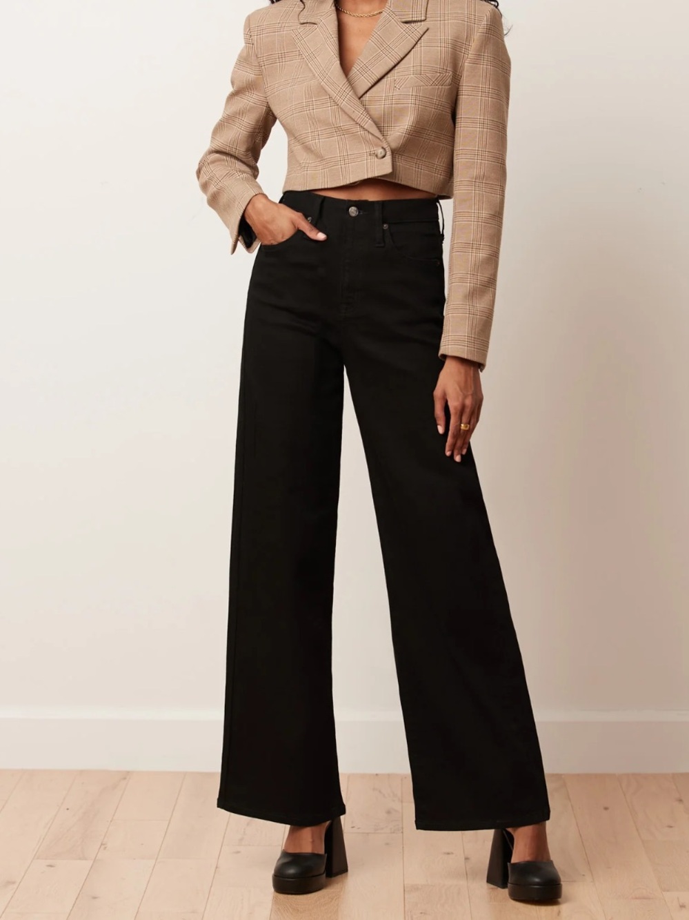 Yoga Jeans Lily Cargo Black Wide-Leg Women’s Jeans
